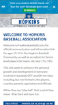 Mobile Screenshot of hopkinsbaseball.com