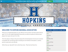 Tablet Screenshot of hopkinsbaseball.com